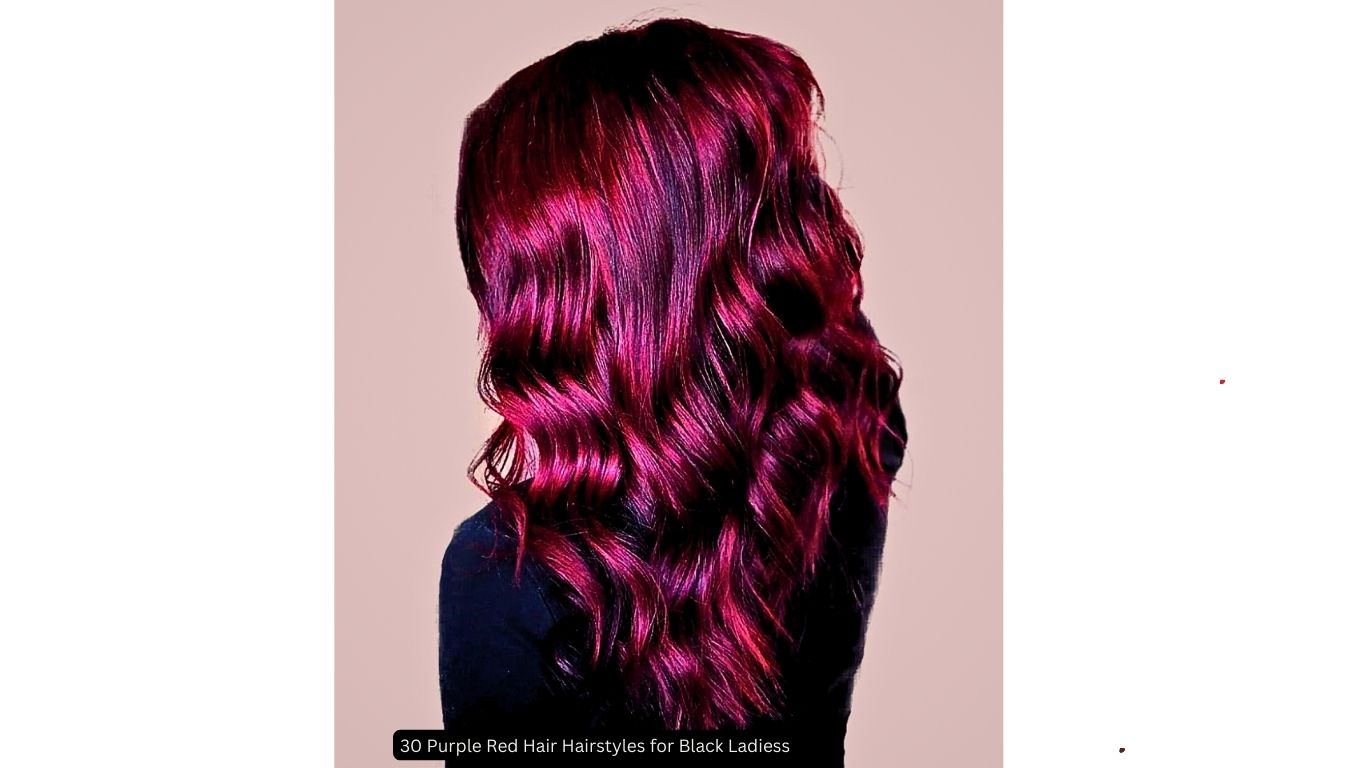 30 Purple Red Hair Hairstyles for Black Ladies