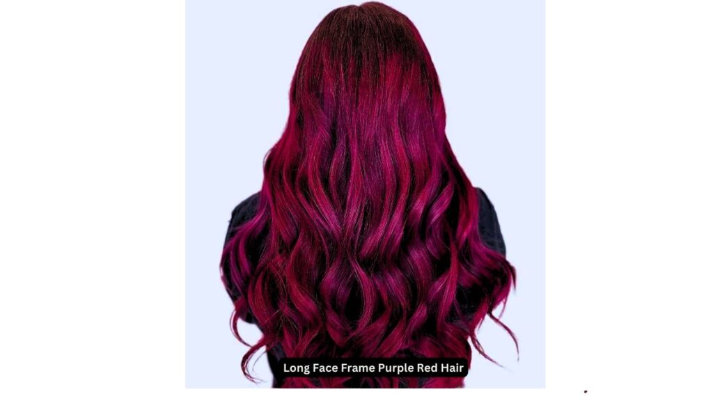 Long Face Frame Purple Red Hair