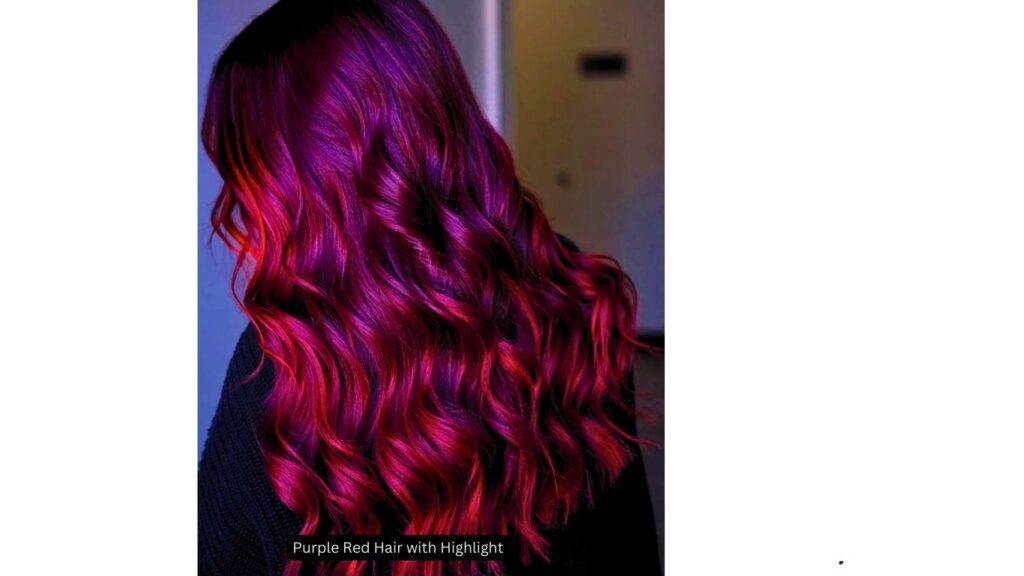 Purple Red Hair with Highlight