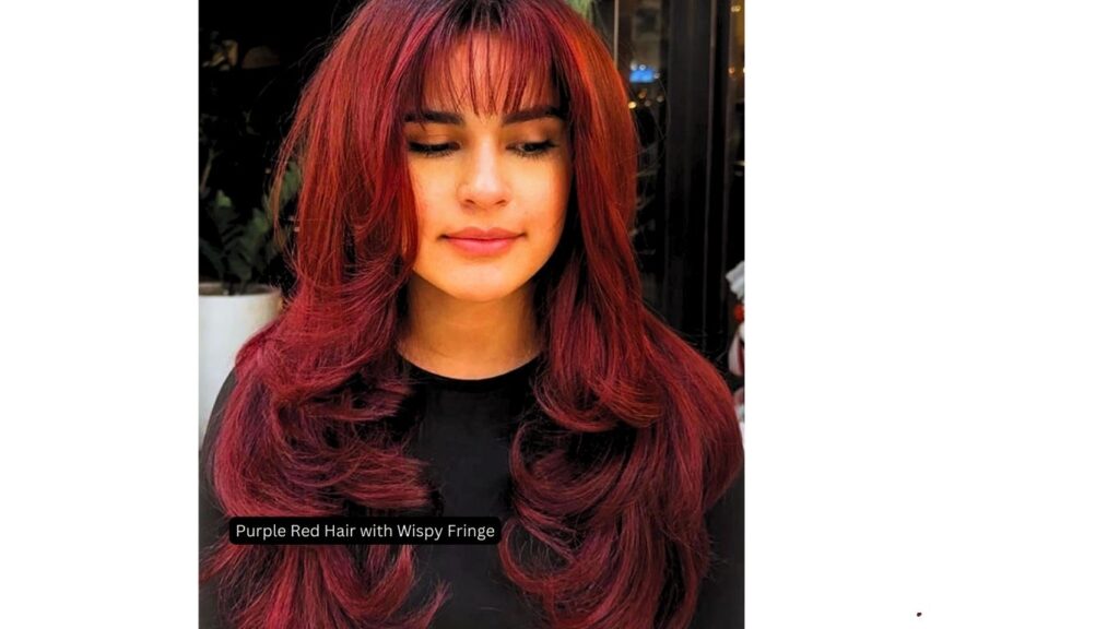 _Purple Red Hair with Wispy Fringe